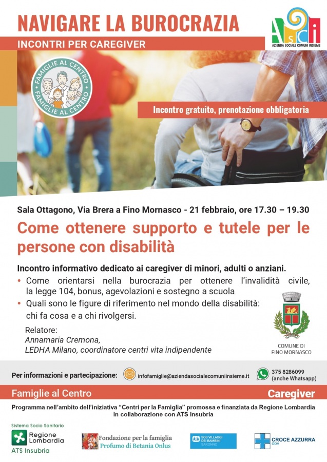 INCONTRI PER CAREGIVER 